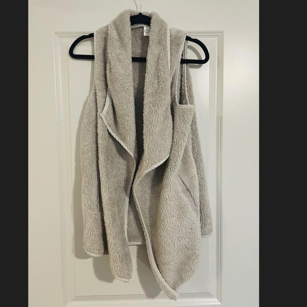 Slouchy Fleece/Sherpa Vest Sz S
